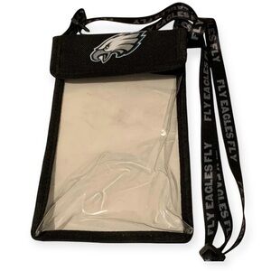 VINTAGE CLEAR NFL PHILADELPHIA EAGLES
STADIUM LOGO EAGLES 
STRAP BAG NECK